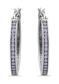 Deals 👏 1/3 ct. t.w. Amethyst Hoop Earrings in Sterling Silver by Belk & Co. 😉 -DealsBelk & Co. Store Belk 29108