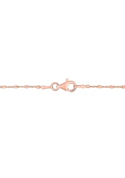 Best reviews of 🧨 Beaded Chain Necklace in 18k Rose Gold Plated Sterling Silver, 18" by Belk & Co. 😉 -DealsBelk & Co. Store Belk 29112
