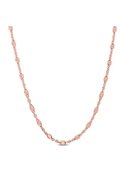 Best reviews of 🧨 Beaded Chain Necklace in 18k Rose Gold Plated Sterling Silver, 18" by Belk & Co. 😉 -DealsBelk & Co. Store Belk 29114