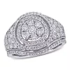 Buy ✨ 1.5 ct. t.w. Diamond Cluster Bridal Ring Set in 14k White Gold by Belk & Co. 👏