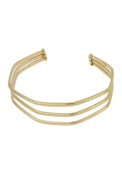 Brand new 🔥 Triple Row Cuff Bangle in 10K Yellow Gold by Belk & Co. ⌛
