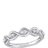 Outlet 🛒 1/4 ct. t.w. White Sapphire Stackable Infinity Anniversary Ring in 14K White Gold by Belk & Co. 👏
