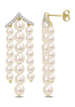 Coupon 🛒 Freshwater Cultured Pearl and 1/4 CT TGW White Topaz Chandelier Earrings in Yellow Gold Plated Sterling Silver by Belk & Co. ✔️ 9 Coupon 🛒 Freshwater Cultured Pearl and 1/4 CT TGW White Topaz Chandelier Earrings in Yellow Gold Plated Sterling Silver by Belk & Co. ✔️ -DealsBelk & Co. Store Belk 29174