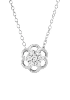 New 🔥 Grown With Love 1/4 ct. t.w. Lab Created Diamond Pendant with 18 Inch Rope Chain in 10K White Gold by Belk & Co. 🎁