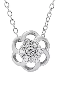 New 🔥 Grown With Love 1/4 ct. t.w. Lab Created Diamond Pendant with 18 Inch Rope Chain in 10K White Gold by Belk & Co. 🎁 -DealsBelk & Co. Store Belk 29183