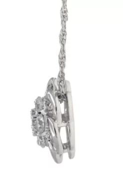 New 🔥 Grown With Love 1/4 ct. t.w. Lab Created Diamond Pendant with 18 Inch Rope Chain in 10K White Gold by Belk & Co. 🎁 -DealsBelk & Co. Store Belk 29184