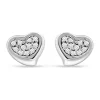Best deal ⌛ 1/10 ct. t.w. Diamond Heart Stud Earrings in Sterling Silver by Belk & Co. 😍