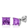 Top 10 😍 10k White Gold Amethyst Stud Earrings by Belk & Co. 🌟