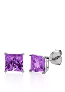 Top 10 😍 10k White Gold Amethyst Stud Earrings by Belk & Co. 🌟