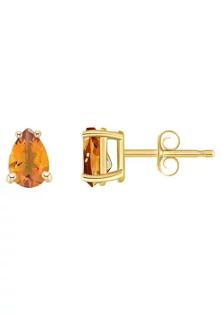 Discount ⭐ 14K Gold 6x4 Pear Shape Citrine Earrings by Belk & Co. 🎉 -DealsBelk & Co. Store Belk 29205