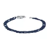 Wholesale ⭐ Stainless Steel 6 Millimeter Figaro Chain Bracelet with Blue Acrylic, 8.5 Inch by Belk & Co. 🎉