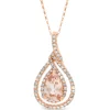 New 👍 7/8 ct. t.w. Morganite and 1/4 ct. t.w. Diamond Pendant Necklace by Belk & Co. 🥰