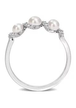 New 😍 3-4MM Cultured Freshwater Pearl and 1/10 CT TW Diamond Swirl Ring in 14k White Gold by Belk & Co. 🎁 8 New 😍 3-4MM Cultured Freshwater Pearl and 1/10 CT TW Diamond Swirl Ring in 14k White Gold by Belk & Co. 🎁 -DealsBelk & Co. Store Belk 29247