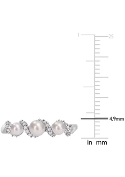 New 😍 3-4MM Cultured Freshwater Pearl and 1/10 CT TW Diamond Swirl Ring in 14k White Gold by Belk & Co. 🎁 9 New 😍 3-4MM Cultured Freshwater Pearl and 1/10 CT TW Diamond Swirl Ring in 14k White Gold by Belk & Co. 🎁 -DealsBelk & Co. Store Belk 29248