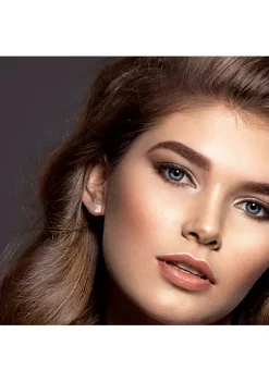 Promo 🥰 Lab Created 4.8 CT TGW Emerald Cut Created Moissanite Stud Earrings with Heart Detail in Sterling Silver by Belk & Co. ⭐ -DealsBelk & Co. Store Belk 29258