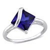 Best reviews of 😀 3.06 ct. t.g.w. Created Blue Sapphire Cocktail Ring in 10K White Gold by Belk & Co. 💯