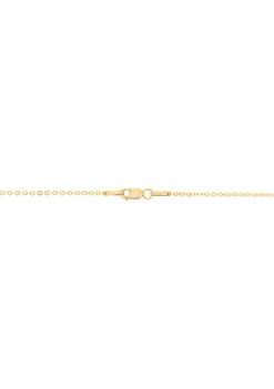 Brand new 🛒 Lab Created 4 mm Round Created White Sapphire Oval Drop Necklace in 10K Yellow Gold by Belk & Co. 🔔 -DealsBelk & Co. Store Belk 29273
