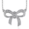 Promo 👍 Diamond Bow Pendant in Sterling Silver by Belk & Co. ❤️
