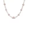 Best Pirce ✔️ 7.5-8MM Purple Freshwater Cultured Pearl and 5-5.5MM White Freshwater Cultured Pearl Necklace in Sterling Silver, 18 in by Belk & Co. 🌟