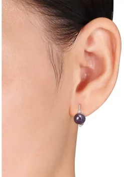 Discount ๐ 8-8.5mm Black Freshwater Cultured Pearl and Diamond Accent Leverback Earrings in Sterling Silver by Belk & Co. ๐ 5 Discount ๐ 8-8.5mm Black Freshwater Cultured Pearl and Diamond Accent Leverback Earrings in Sterling Silver by Belk & Co. ๐ -DealsBelk & Co. Store Belk 29305