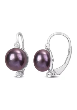 Discount ๐ 8-8.5mm Black Freshwater Cultured Pearl and Diamond Accent Leverback Earrings in Sterling Silver by Belk & Co. ๐ 7 Discount ๐ 8-8.5mm Black Freshwater Cultured Pearl and Diamond Accent Leverback Earrings in Sterling Silver by Belk & Co. ๐ -DealsBelk & Co. Store Belk 29307
