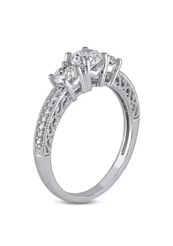 Best Pirce 🎁 1 CT TW 3-Stone Diamond Engagement Ring in 14k White Gold by Belk & Co. 😉 -DealsBelk & Co. Store Belk 29316