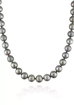 Discount 🤩 14k White Gold Black Tahitian Pearl and Diamond Necklace by Belk & Co. 🤩