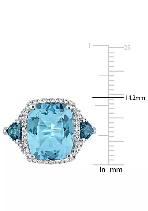 Wholesale ๐งจ 6.85 ct. t.g.w. Sky Blue Topaz, London Blue Topaz and 1/3 ct. t.w. Diamond Cocktail Ring in 14K White Gold by Belk & Co. ๐ฅฐ 5 Wholesale ๐งจ 6.85 ct. t.g.w. Sky Blue Topaz, London Blue Topaz and 1/3 ct. t.w. Diamond Cocktail Ring in 14K White Gold by Belk & Co. ๐ฅฐ - Image 5