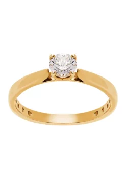 Best deal 😍 Grown With Love 1/2 ct. t.w. Lab Grown Diamond Solitaire Ring in 14K Yellow Gold by Belk & Co. 🤩