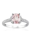 Top 10 🥰 1.14 ct. t.w. Morganite and 0.7 ct. t.w. Diamond Ring in Sterling Silver by Belk & Co. ⌛