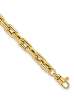 Deals 🧨 14K Yellow Gold Polished Fancy Link Bracelet by Belk & Co. 🎁 -DealsBelk & Co. Store Belk 29345