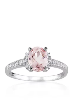 Top 10 🥰 1.14 ct. t.w. Morganite and 0.7 ct. t.w. Diamond Ring in Sterling Silver by Belk & Co. ⌛ -DealsBelk & Co. Store Belk 2935
