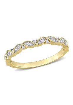 Buy 🤩 1/10 ct. t.w. Diamond Semi-Eternity Ring in 10K Yellow Gold by Belk & Co. ✨ -DealsBelk & Co. Store Belk 29377