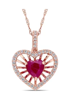 Cheapest ๐ 1 ct. t.w. Ruby and 1/4 ct. t.w. Diamond Heart Pendant with Chain in 14k Rose Gold by Belk & Co. ๐ฏ 7 Cheapest ๐ 1 ct. t.w. Ruby and 1/4 ct. t.w. Diamond Heart Pendant with Chain in 14k Rose Gold by Belk & Co. ๐ฏ -DealsBelk & Co. Store Belk 29466