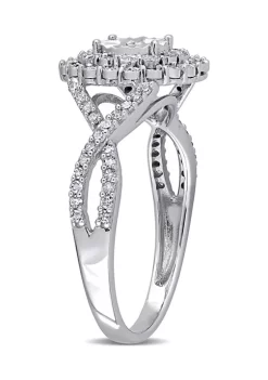 Discount 🤩 1/3 ct. t.w. Diamond Cluster Infinity Ring in 10k White Gold by Belk & Co. ⭐ -DealsBelk & Co. Store Belk 29479
