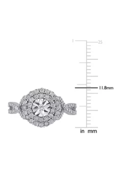 Discount 🤩 1/3 ct. t.w. Diamond Cluster Infinity Ring in 10k White Gold by Belk & Co. ⭐ -DealsBelk & Co. Store Belk 29480