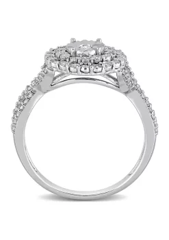 Discount 🤩 1/3 ct. t.w. Diamond Cluster Infinity Ring in 10k White Gold by Belk & Co. ⭐ -DealsBelk & Co. Store Belk 29481