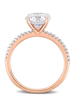 Budget ❤️ 1.8 ct. t.w. Created Moissanite and 1/10 ct. t.w. Diamond Engagement Ring in 14k Rose Gold by Belk & Co. 🎉 -DealsBelk & Co. Store Belk 29485