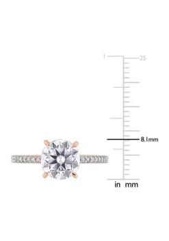 Budget ❤️ 1.8 ct. t.w. Created Moissanite and 1/10 ct. t.w. Diamond Engagement Ring in 14k Rose Gold by Belk & Co. 🎉 -DealsBelk & Co. Store Belk 29486