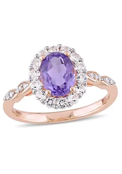 Deals ๐ Oval Shape Amethyst, White Topaz and Diamond Accent Vintage Ring in 14k Rose Gold by Belk & Co. ๐ 11 Deals ๐ Oval Shape Amethyst, White Topaz and Diamond Accent Vintage Ring in 14k Rose Gold by Belk & Co. ๐ -DealsBelk & Co. Store Belk 29498