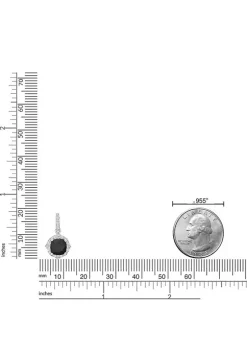 Coupon 🛒 3/4 ct. t.w. Black Onyx and 1/5 ct. t.w. White Topaz Pendant Necklace in Sterling Silver by Belk & Co. ✨ -DealsBelk & Co. Store Belk 29503