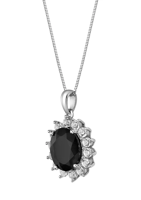 Brand new ๐งจ 2.5 ct. t.w. Black Onyx and 1.1 ct. t.w. Created White Sapphire Pendant Necklace in Sterling Silver by Belk & Co. ๐ฅ 2 Brand new ๐งจ 2.5 ct. t.w. Black Onyx and 1.1 ct. t.w. Created White Sapphire Pendant Necklace in Sterling Silver by Belk & Co. ๐ฅ - Image 2