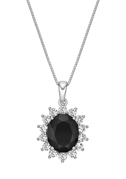 Brand new ๐งจ 2.5 ct. t.w. Black Onyx and 1.1 ct. t.w. Created White Sapphire Pendant Necklace in Sterling Silver by Belk & Co. ๐ฅ 4 Brand new ๐งจ 2.5 ct. t.w. Black Onyx and 1.1 ct. t.w. Created White Sapphire Pendant Necklace in Sterling Silver by Belk & Co. ๐ฅ - Image 4