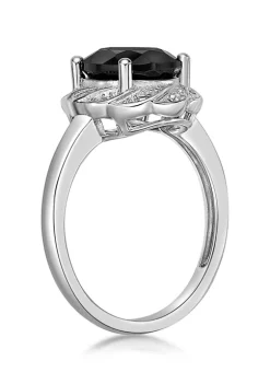 Best deal 🤩 1 ct. t.w. Black Onyx and White Topaz Accent Ring in Sterling Silver by Belk & Co. ⌛ -DealsBelk & Co. Store Belk 29515