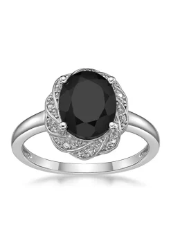 Best deal 🤩 1 ct. t.w. Black Onyx and White Topaz Accent Ring in Sterling Silver by Belk & Co. ⌛ -DealsBelk & Co. Store Belk 29517