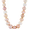 Top 10 😉 11-15 Millimeter Natural Color Ming Pearl Necklace in Sterling Silver by Belk & Co. 🌟