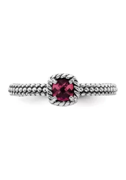 Wholesale 🔥 1/4 ct. t.w. Checker-cut Pink Tourmaline Stackable Expressions Ring in Sterling Silver by Belk & Co. 🔥 -DealsBelk & Co. Store Belk 29550