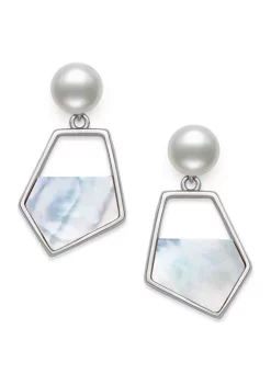 Flash Sale ⌛ Mother of Pearl & Freshwater Pearl Earrings by Belk & Co. 🔥 -DealsBelk & Co. Store Belk 29554