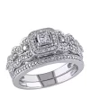 Best Pirce 😍 2 Piece 1/2 ct. t.w. Diamond Princess Cut Braided Bridal Set in 14k White Gold by Belk & Co. 🧨