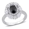 Top 10 ⌛ 2 ct. t.w. Created Moissanite and 3/4 ct. t.w. Black Diamond Ring in 10K White Gold by Belk & Co. 🧨
